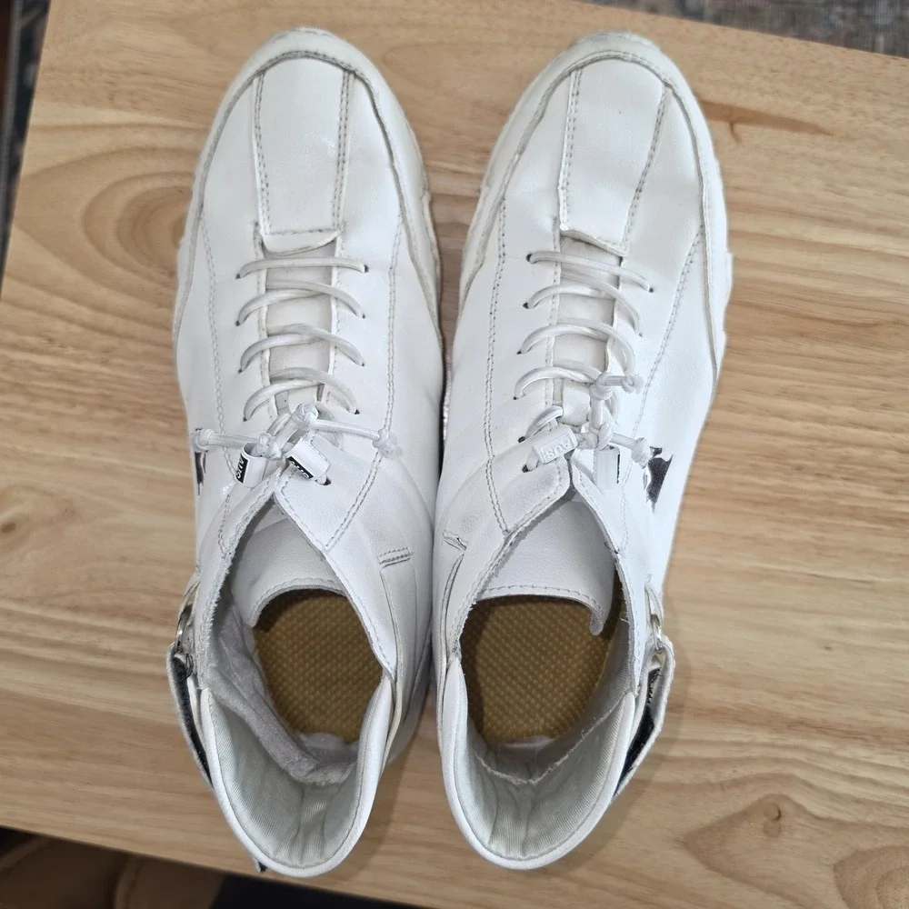 Dbeck White Boxing Wrestling Shoes Men's 40  Leather Chukka Boots Soft 7.5 US